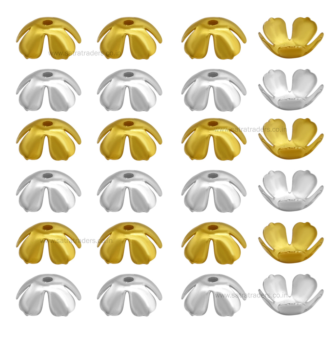 Designer Metal Beads Cap | Size :W- 10mm H-4mm | Qty : 500g | MC36