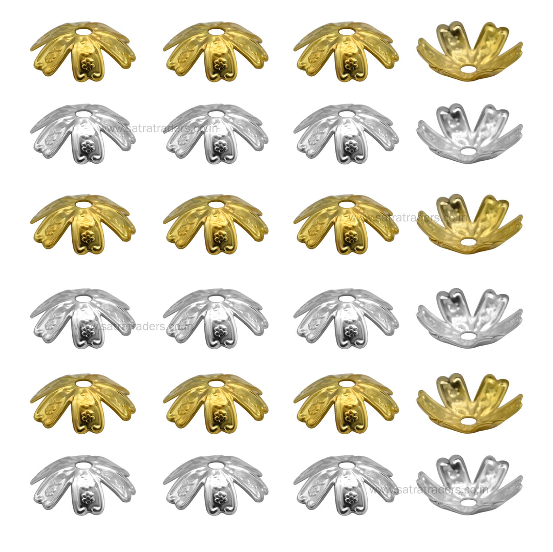 Designer Metal Beads Cap | Size :W- 16mm H-4mm | Qty : 500g | MC45