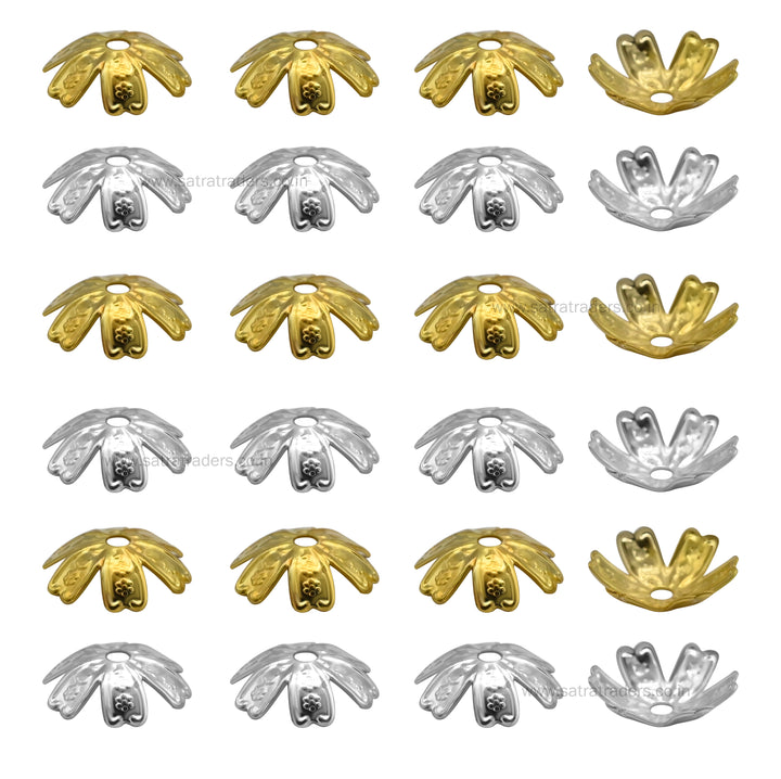 Designer Metal Beads Cap | Size :W- 16mm H-4mm | Qty : 500g | MC45