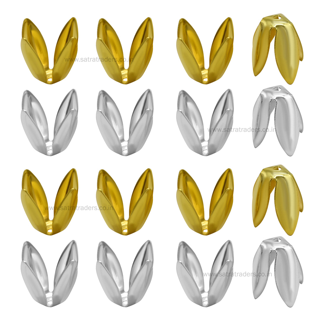 Designer Metal Beads Cap | Size : H-15mm W-13mm | Qty : 500g | MC51