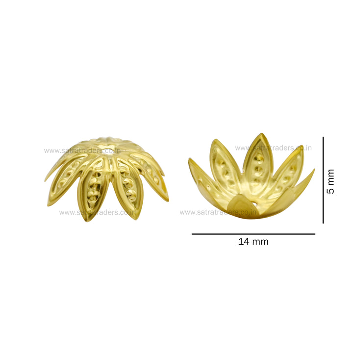 Designer Metal Beads Cap | Size :W-14mm W-5mm | Qty : 500g | MC53