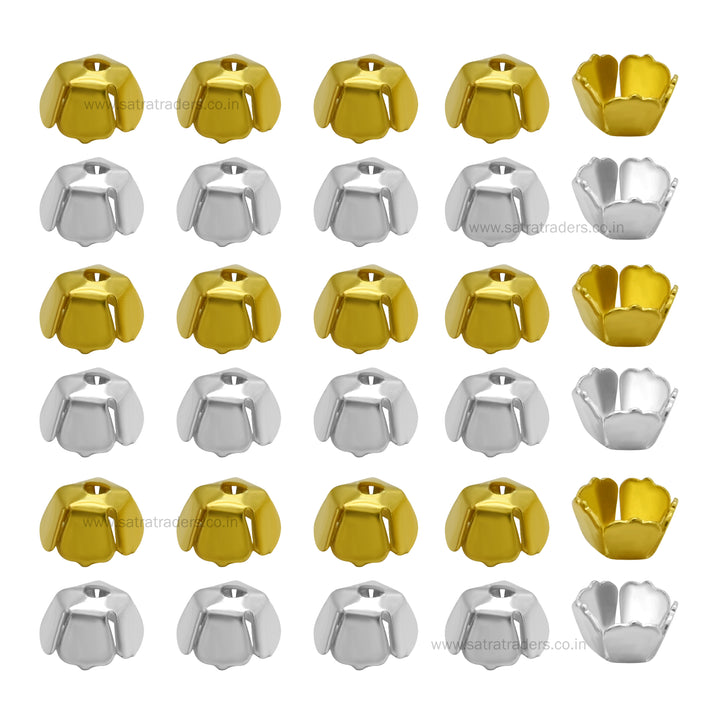 Designer Metal Beads Cap | Size : 8mm | Qty : 500g | MC55