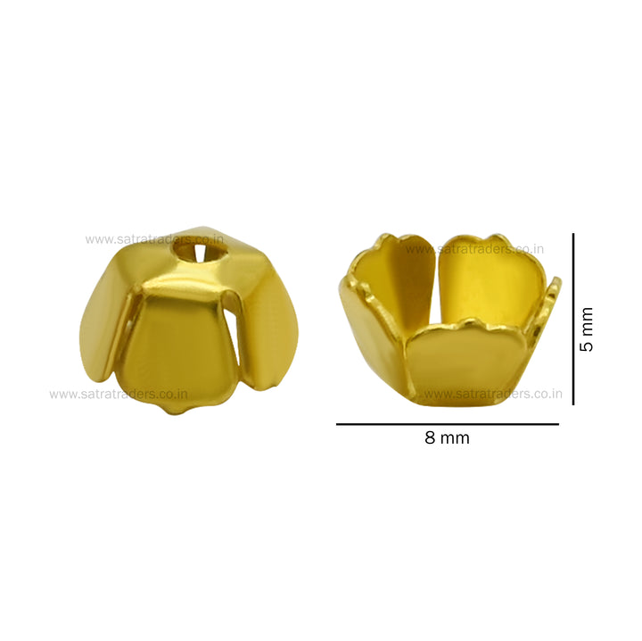 Designer Metal Beads Cap | Size : 8mm | Qty : 500g | MC55