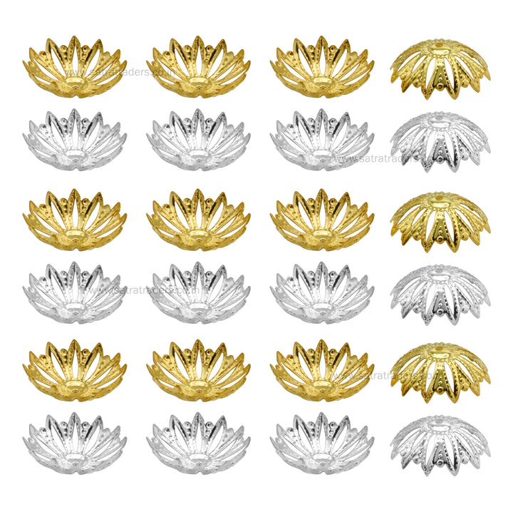Designer Metal Beads Cap | Size : W-21mm H-7mm  | Qty : 500g | MC58