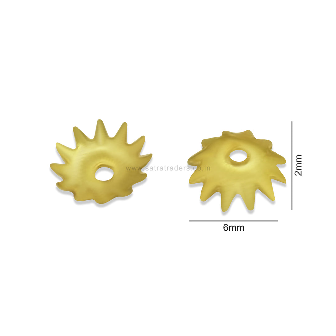 Designer Metal Beads Cap | Size : W-6mm H-2mm | Qty : 500g | MC64