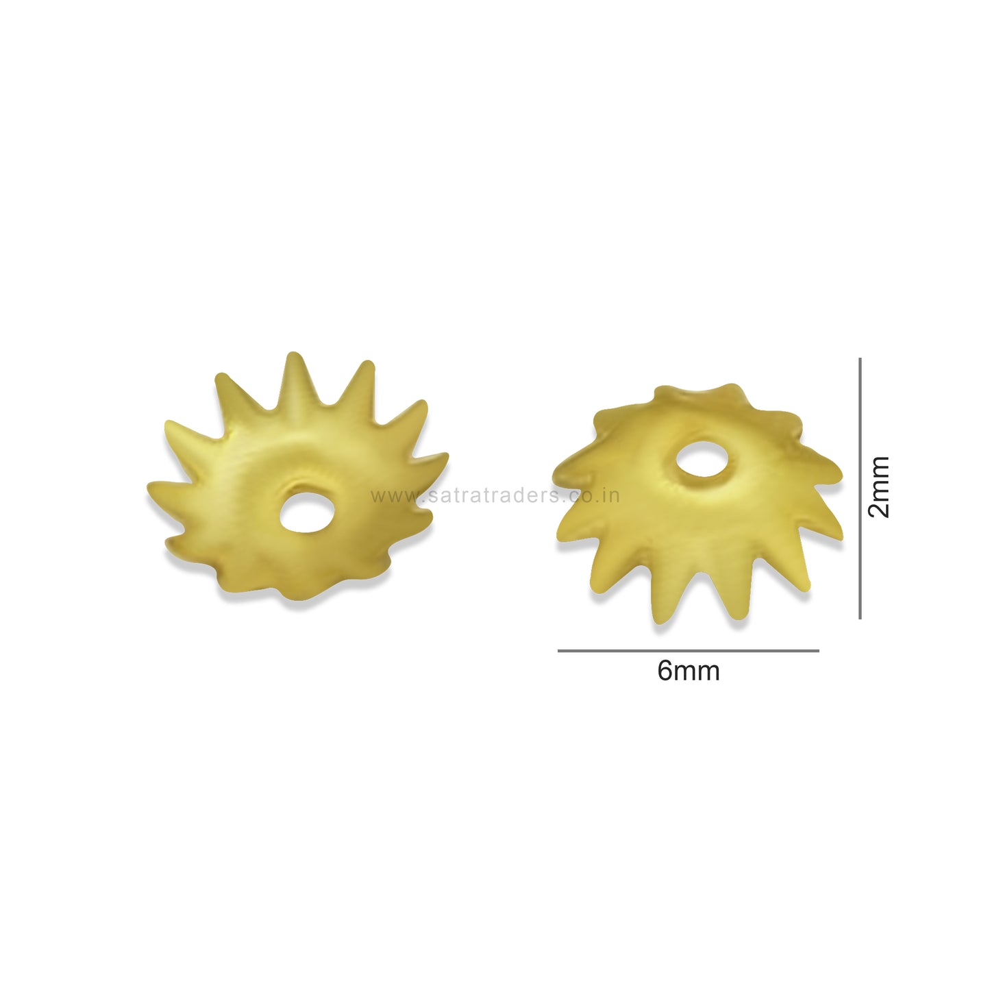 Designer Metal Beads Cap | Size : W-6mm H-2mm | Qty : 500g | MC64
