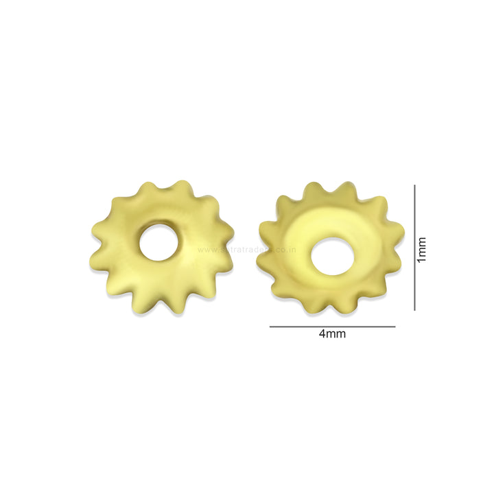 Designer Metal Beads Cap | Size : W-4mm H-1mm | 500g | MC67