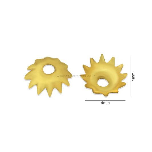 Designer Metal Beads Cap | Size : W-5mm H-1mm | Qty : 500g | MC68