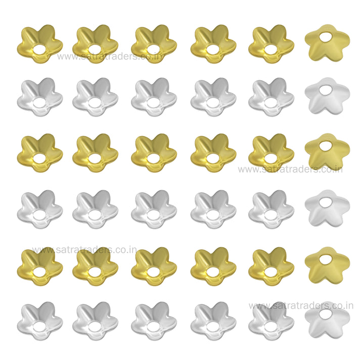 Designer Metal Beads Cap | Size :W-6mm H- 2mm | Qty : 500g | MC71