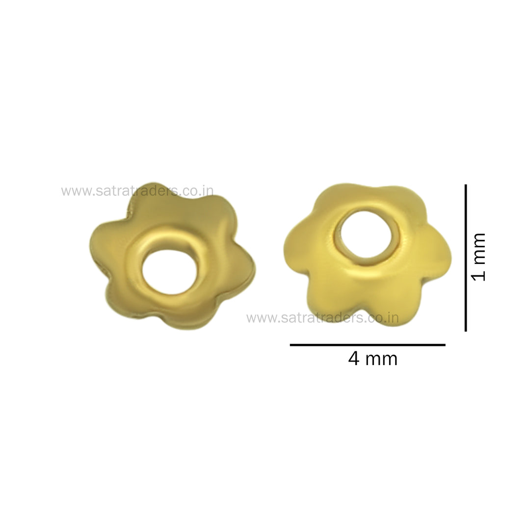 Designer Metal Beads Cap | Size :W-4mm H- 1mm | Qty : 500g | MC72