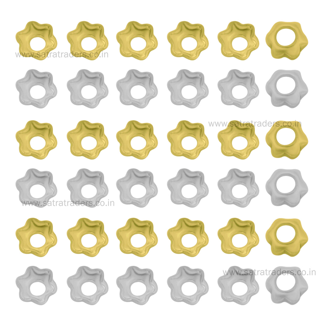 Designer Metal Beads Cap | Size :W-3mm H-1mm | Qty : 500g | MC73