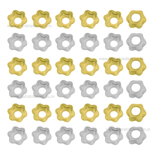 Designer Metal Beads Cap | Size :W-3mm H-1mm | Qty : 500g | MC73