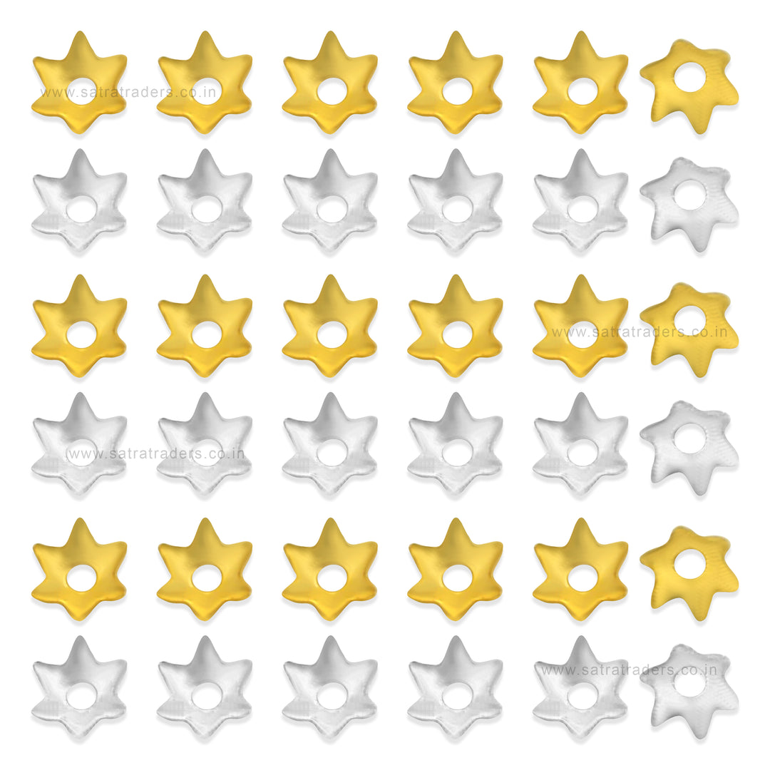 Designer Metal Beads Cap | Size : W-4mm H-1mm | Qty : 500g | MC77