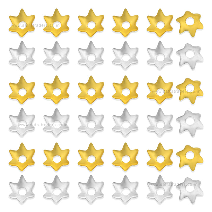 Designer Metal Beads Cap | Size : W-4mm H-1mm | Qty : 500g | MC77