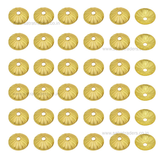 Designer Metal Beads Cap | Size :W-8mm H- 2mm | 500g | MC79