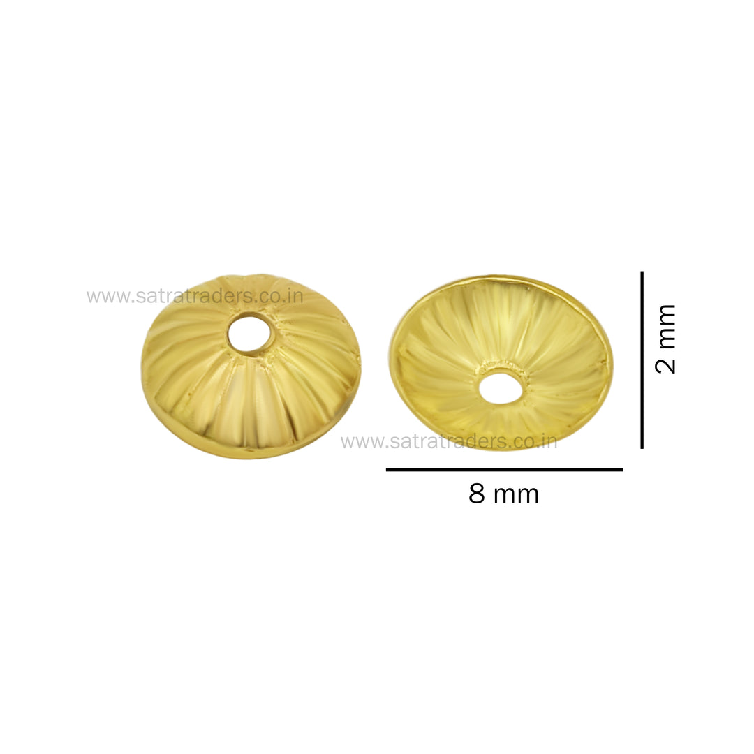 Designer Metal Beads Cap | Size :W-8mm H- 2mm | 500g | MC79
