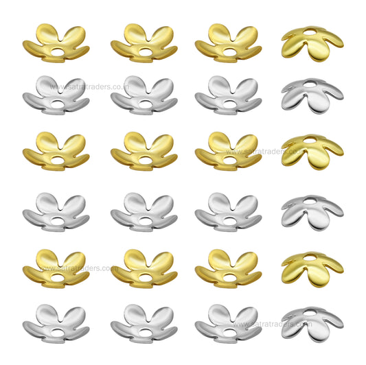 Designer Metal Beads Cap | Size :H-2mm W-8mm | Qty : 500g | MC09