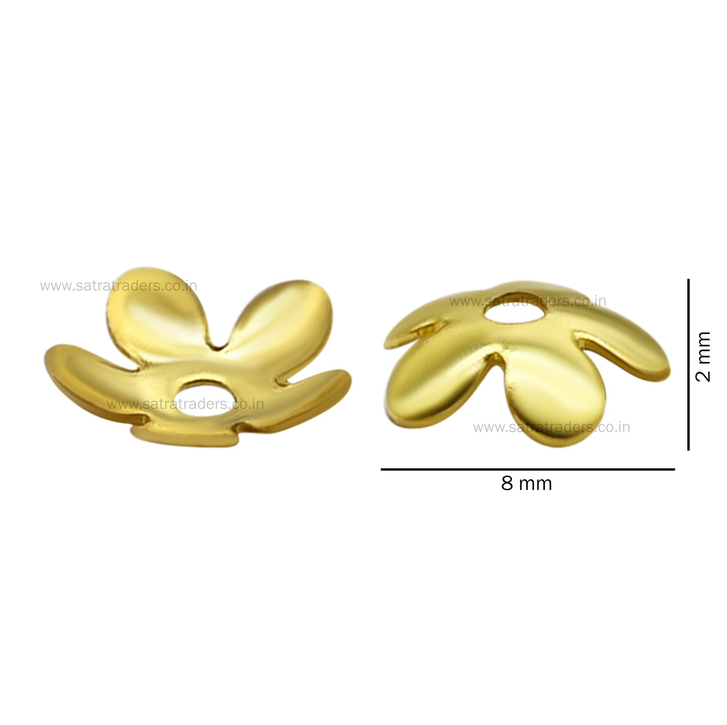 Designer Metal Beads Cap | Size :H-2mm W-8mm | Qty : 500g | MC09