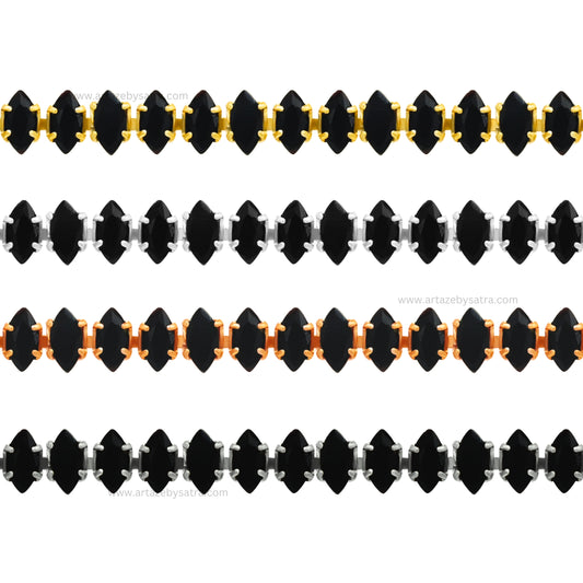 Black Diamond Stone Chain | Qty : 1mtr | DC01
