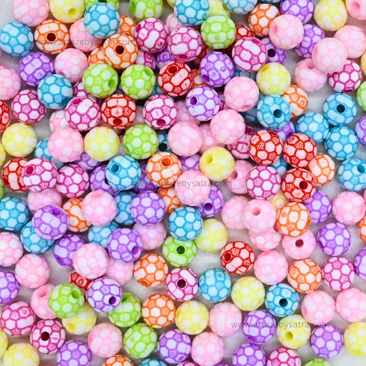 Assorted Textured Round Beads | Size : 10mm | PB232