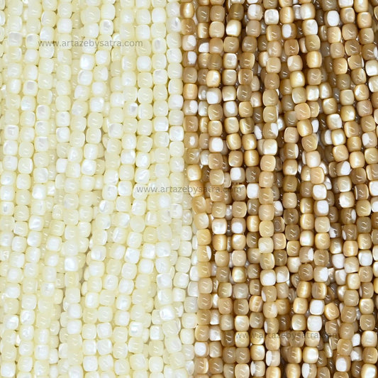 MOP Beads | Qty : 1 line-approx 66pcs | Size : 6mm | PB246