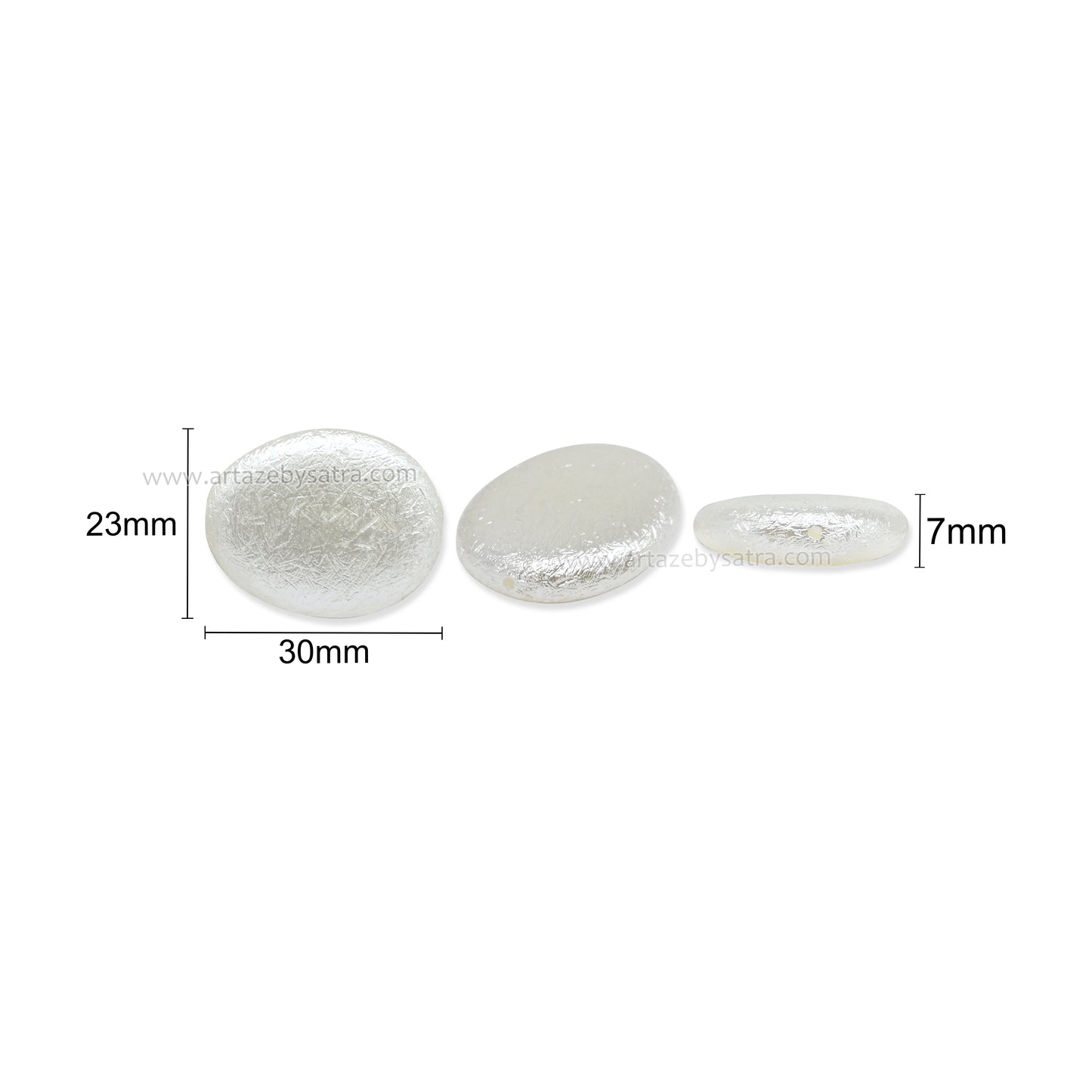 Crushed Round Pearl Finish Beads | Size : 23mm | PPB123