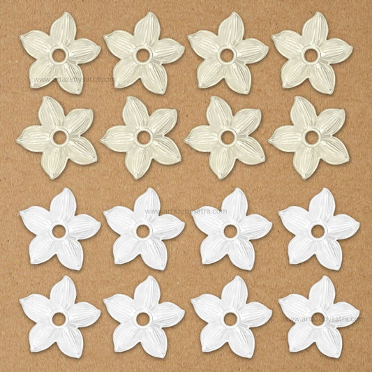 1 Hole Petal Flower Pearl Plastic Beads | Size : 41mm | Qty : 500g | PPB41