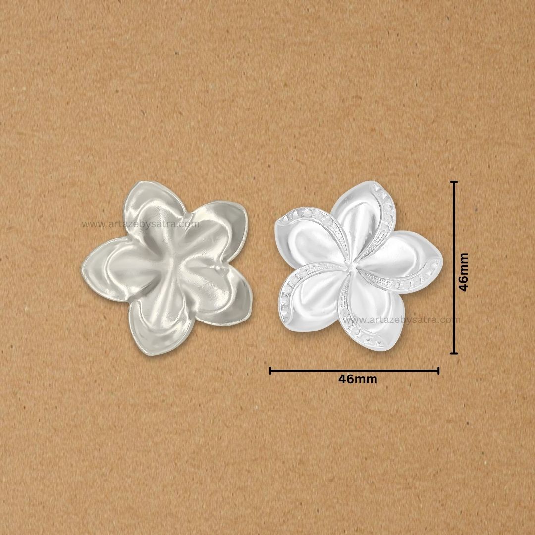 No Hole Plastic Pearl Flower | Size : 46mm | Qty : 500g | PPB36