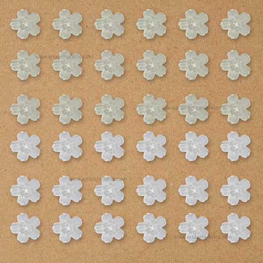 No Hole Plastic Pearl Flower | Size : 19mm | Qty : 500g | PPB45