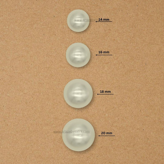 1 Hole Double Coating Round Plastic Pearl Beads | Qty : 500g | PPB66