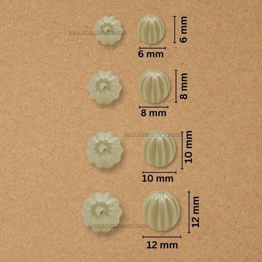 2 Hole Pumpkin Plastic Pearl Beads | Qty : 500g | PPB04