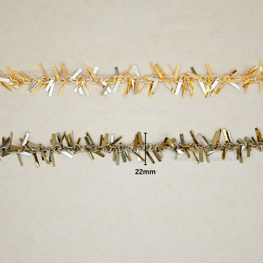 Rectangle Shape Iron Chain | Size : 22mm | Qty : 1mtr | IC15