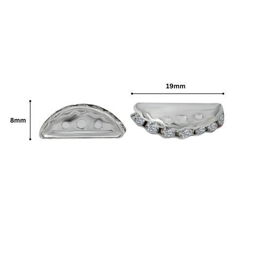 3 Hole Crystal Spacer Bar Link Connectors | Qty : 25pcs | BF98