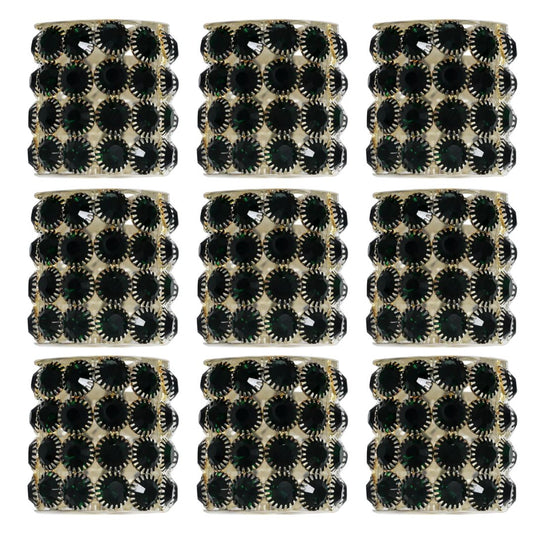 Golden Base Rhinestone Spacer Beads | Size : 45mm | 1pc | DB15