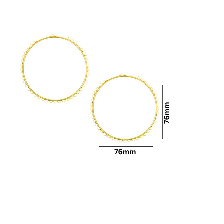 Earring Base 40 Naka Bali | Size : 76mm | 10pcs | EF49