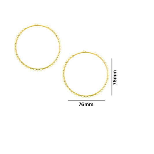 Earring Base 40 Naka Bali | Size : 76mm | 10pcs | EF49