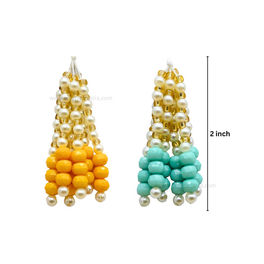 Beaded Tassels with Pearls | Size : 2inch | Qty : 10pcs | T18