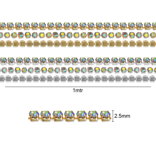 AB Crystal Rhinestone Chain | Qty : 10mtr | DC11