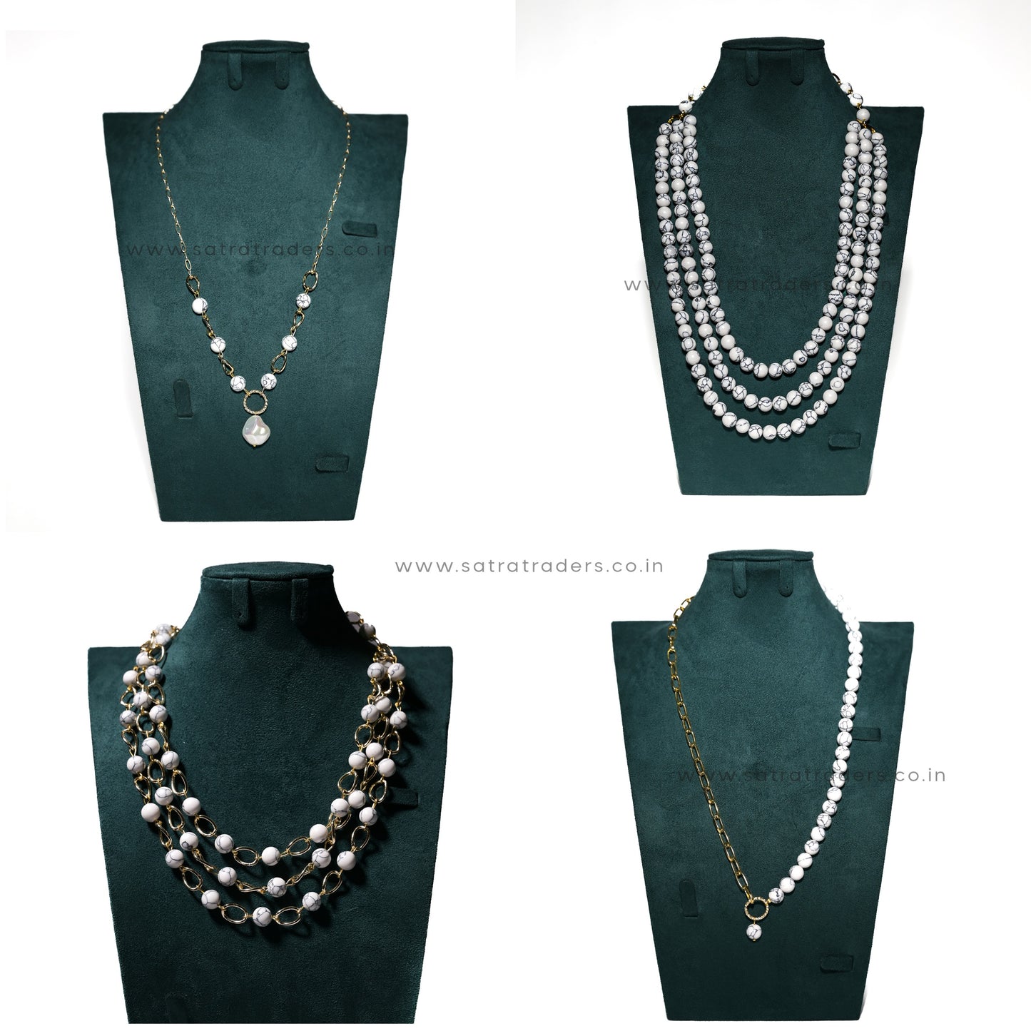 Marble Print Glass Beads | Size : 8mm | Qty : 1 line-approx 50pcs | GB09