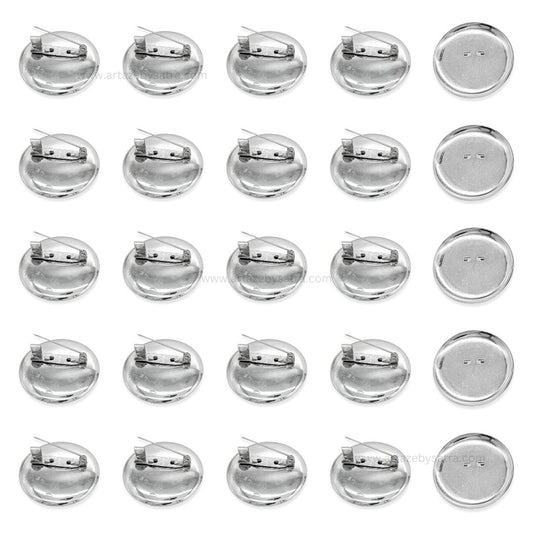 Metal Round Brooch Pin | Qty : 100pcs | BP09