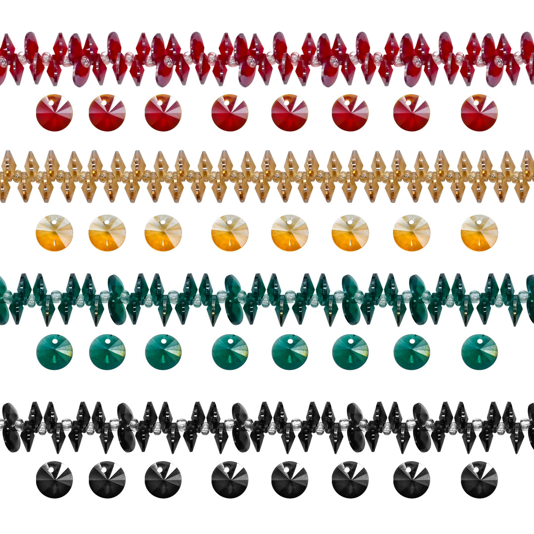 Round Elegant Glass Beads | Size : 8mm | 1 String ( Approx 40 Beads Per Line ) | GB77