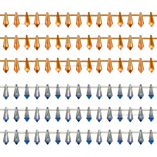 Iridescent Starpoint Crystal Beads | Size : 16mm | Qty : 1 line-approx 50pcs | GB22
