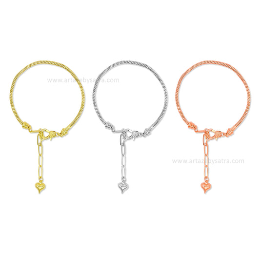 Brass Adjustable Bracelet | Size : 6inch | Qty : 1pc | B18