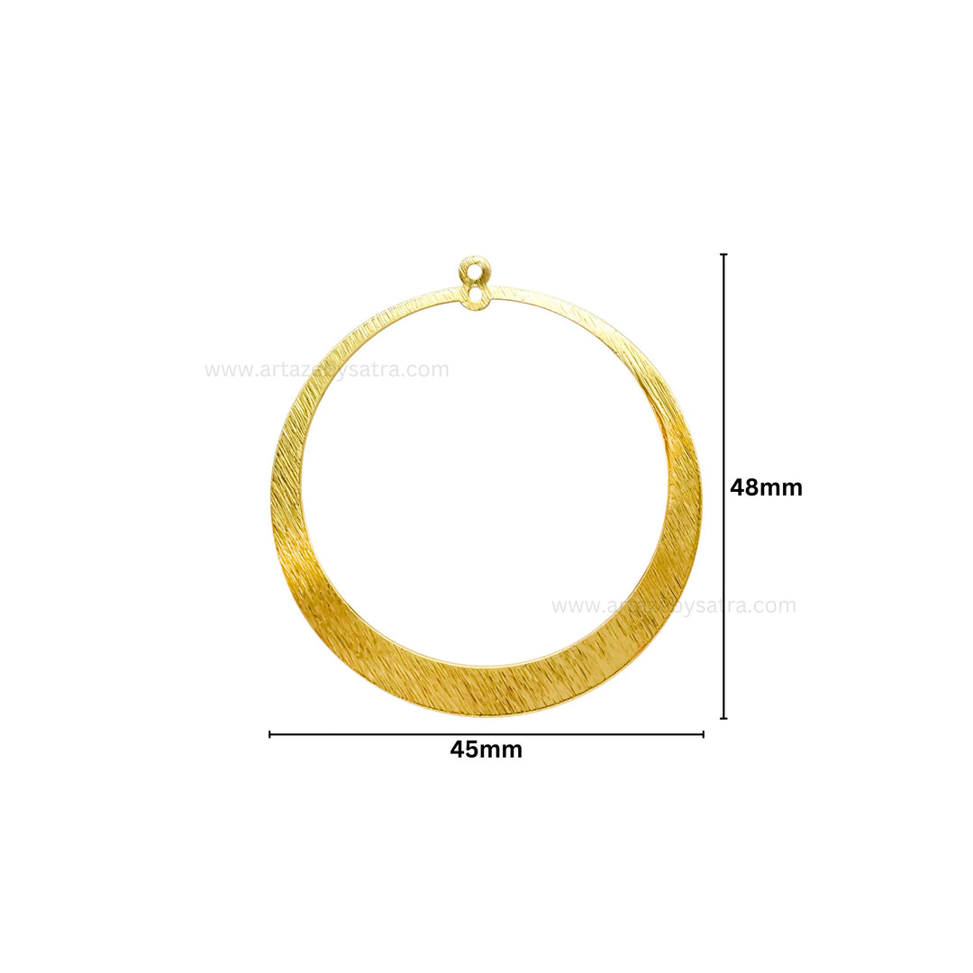 Earring Hoop Plain 2 Loop | Size : 48mm | Qty : 4pcs | EF84