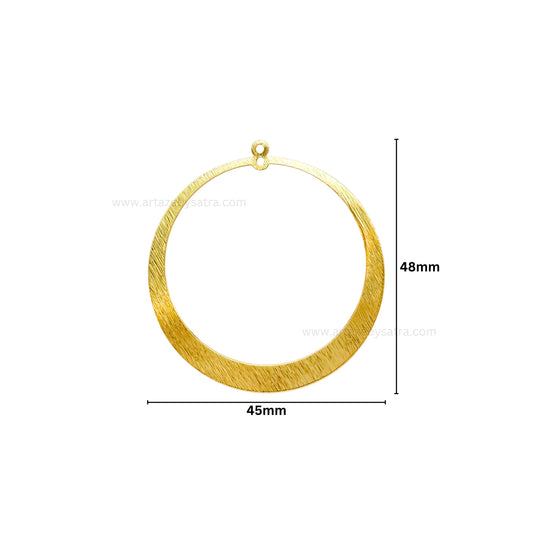 Earring Hoop Plain 2 Loop | Size : 48mm | Qty : 4pcs | EF25