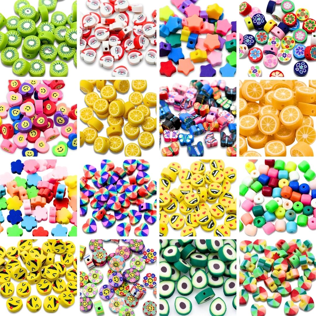 Clay Fimo Beads Beginners Kit | Approx 320 Mix beads | FB29