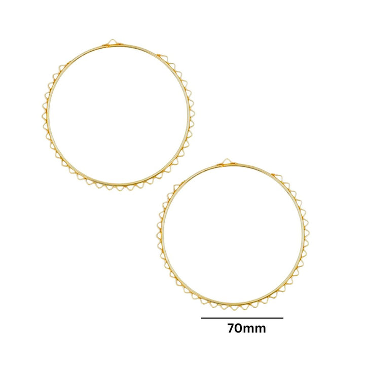 Earring Base 34 Naka Bali | Size : 70mm | 10pcs | EF54