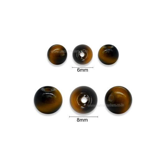 Tiger Eye Gemstone Glass Beads | GB21