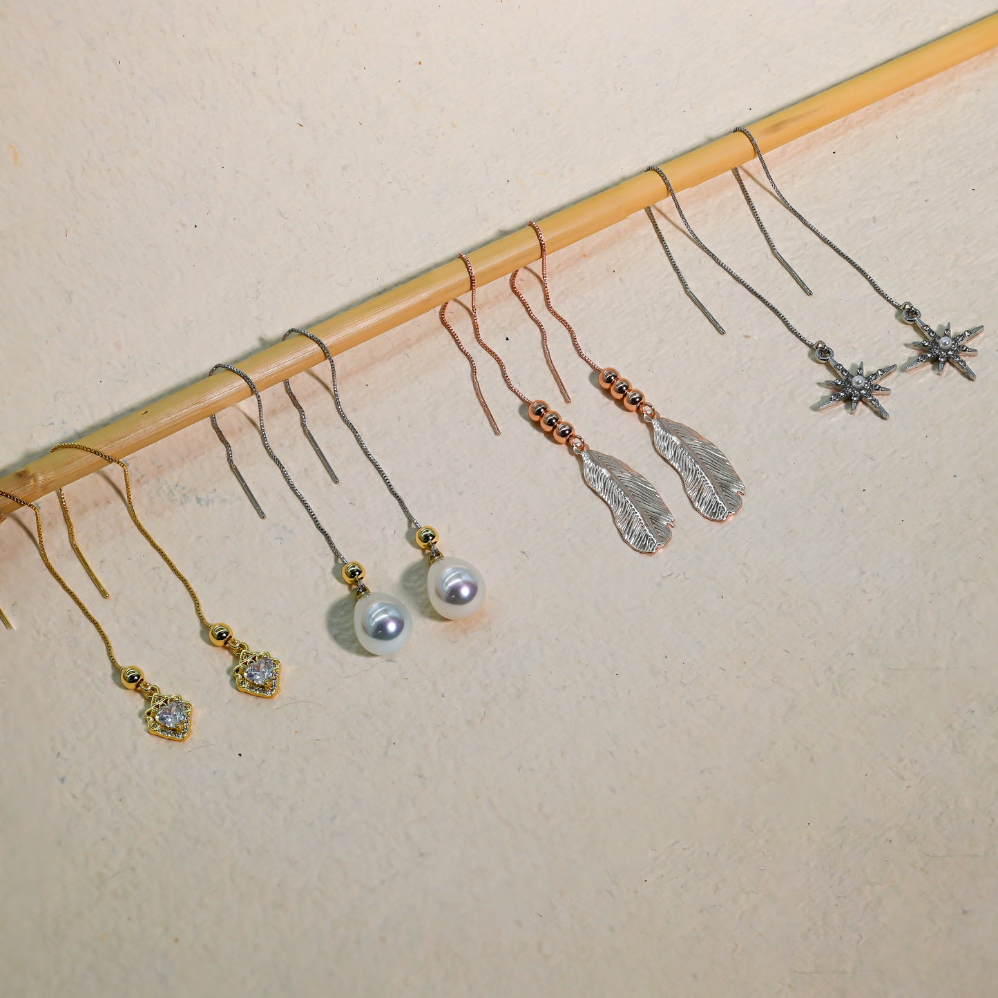 18k Brass Ear Threads Earrings Findings | Size : 95mm | Qty : 6pcs | EF38