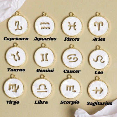 Zodiac Astrology Sign Charms | Size : 20mm | 6 pcs